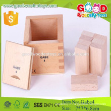Frobel Gabe 4 Second Block Series Jouet pédagogique en bois préscolaire pour enfant
